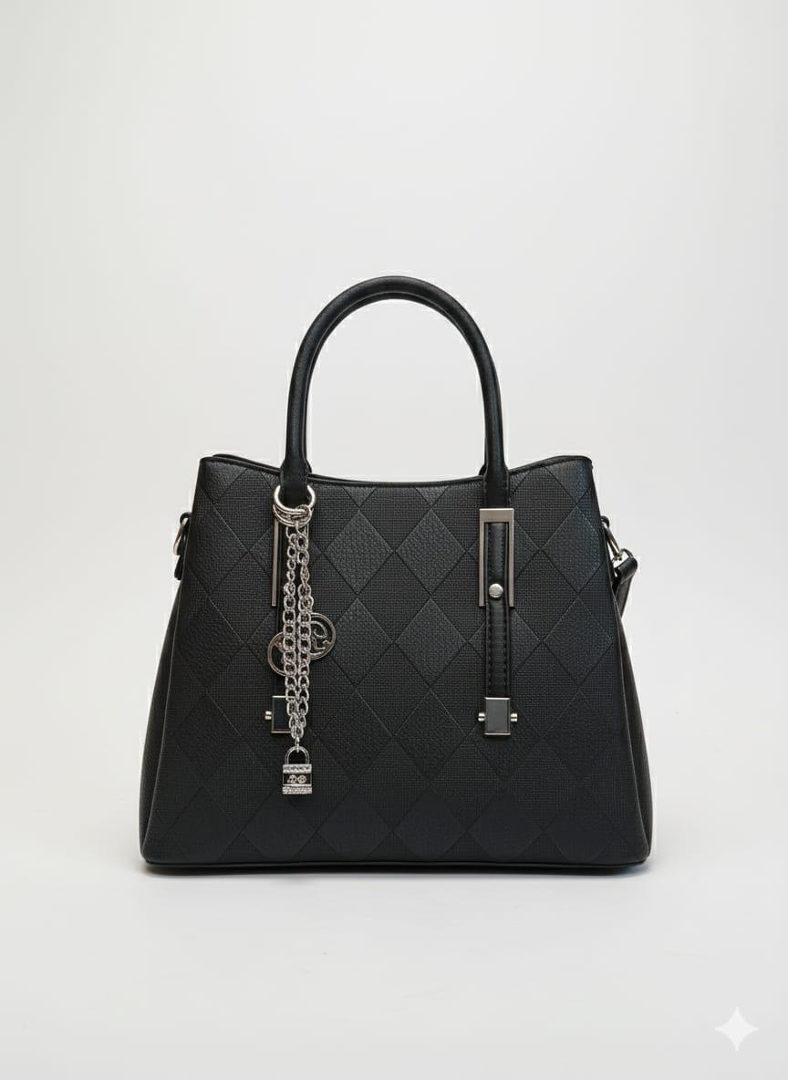 Luxury Black Quilted Tote Bag for Women